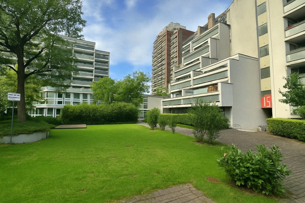 Hauseingang zum Oststadt Apartment Karlsruhe