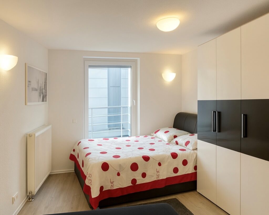Cityresidenz Karlsruhe Schlafzimmer 1 mit komfortablem Bett
