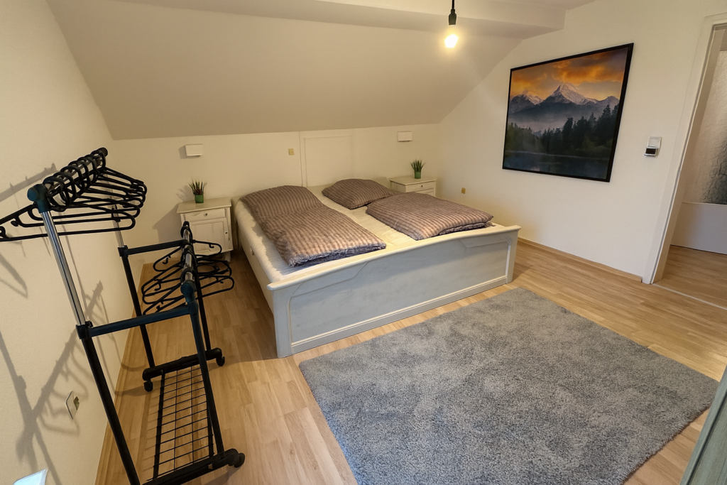 Ferienwohnung Neuburg am Rhein Schlafzimmer mit viel Platz