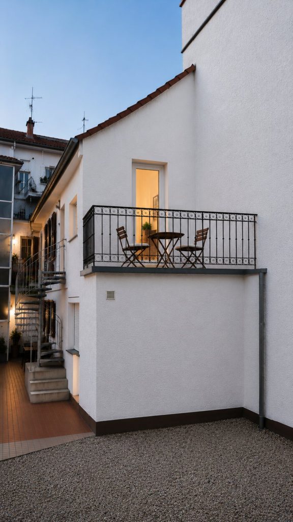 Hinterhaus am Schloss Karlsruhe – Balkon zum Innenhof