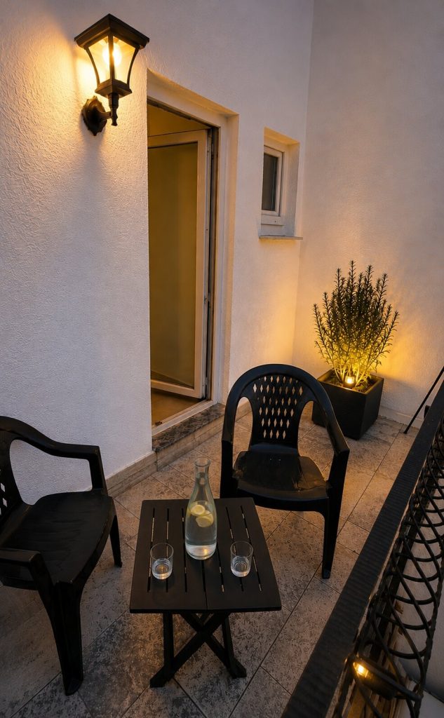 Hinterhaus am Schloss Karlsruhe – stilvoller Balkon